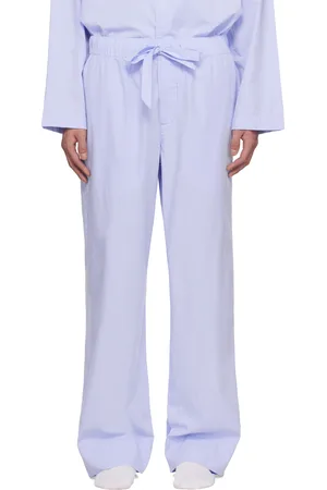 Tekla Blue Poplin Pyjama Pants