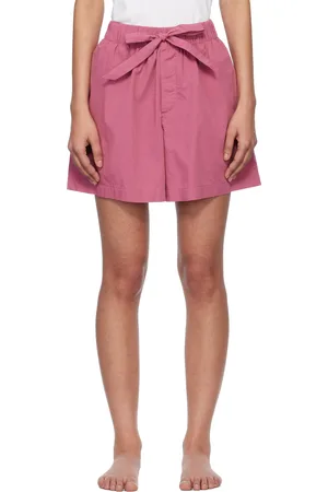 Tekla Pink Poplin Pyjama Shorts