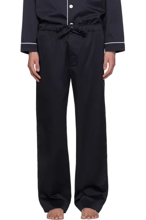 Tekla Navy Sateen Pyjama Pants