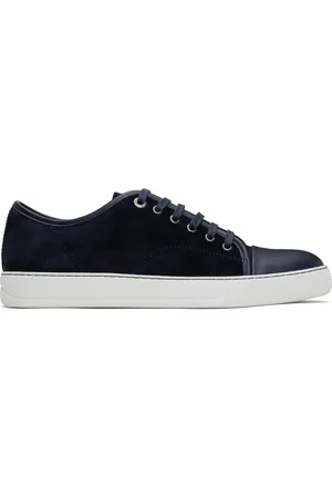 Lanvin Navy DBB1 Suede & Leather Sneakers