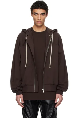 Rick Owens Brown Hollywood Windbreaker Hoodie