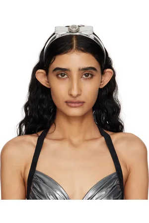 VERSACE Silver Gianni Ribbon Headband