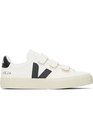 Veja White & Black Recife Leather Sneakers