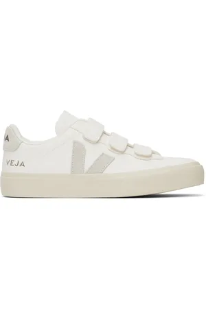 Veja White & Gray Recife Leather Sneakers