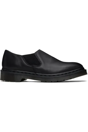 Dr. Martens Black Louis Analine Leather Slip-on Loafers