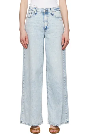 RAG&BONE Blue Featherweight Sofie Wide-Leg Jeans
