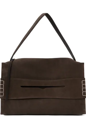 J.W.Anderson Brown Large Loafer Suede Bag