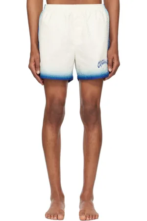 Casablanca Blue & White Printed Jacquard Monogram Swim Shorts