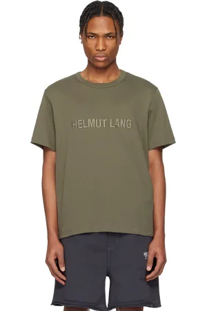 Helmut Lang Khaki Logo T-shirt