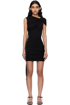 Helmut Lang Black Sleeveless Wind Minidress