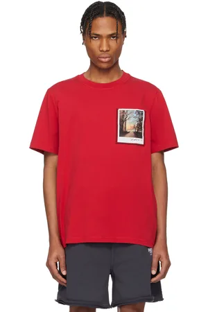 Helmut Lang Red River Postcard T-shirt