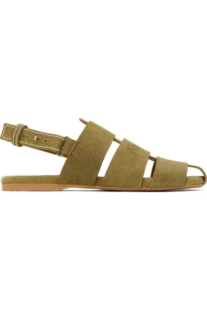 J.W.Anderson Green Suede Fisherman Sandals