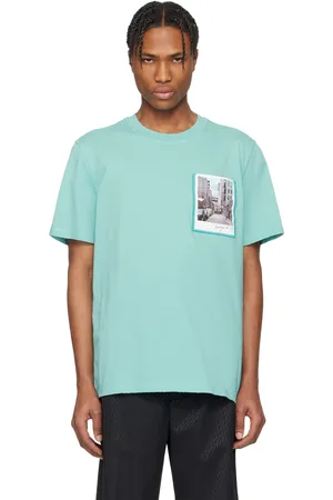 Helmut Lang Blue Brooklyn Postcard T-shirt