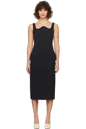 Recto RC Signature Curved Neck Midi Dress