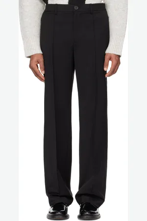 Helmut Lang Black Relaxed Wool Trousers