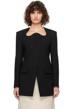 Recto RC Signature Curved Neck Long Blazer