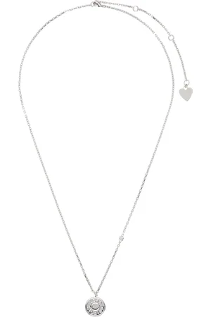 Acne Studios Silver Logo Pendant Necklace