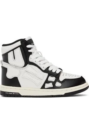 AMIRI Kids Black & White Skel Top Sneakers