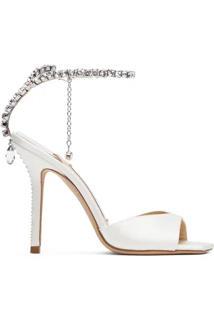 Jimmy Choo White Saeda 100 Heeled Sandals