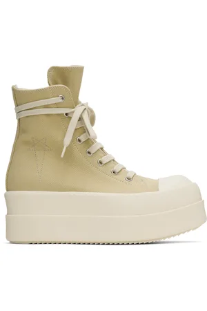 Rick Owens Beige Hollywood Double Bumper Sneaks Sneakers