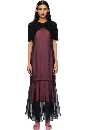 Simone Rocha Extended Bow Multi-Seam Maxi Dress