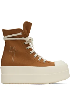 Rick Owens Orange Hollywood Double Bumper Sneaks Sneakers