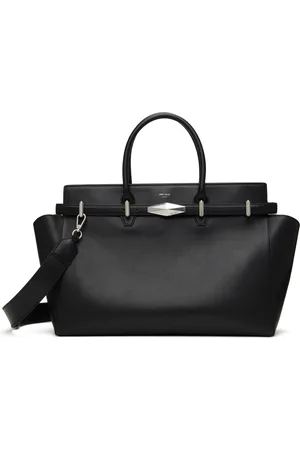 Jimmy Choo Black Diamond Belted Top Handle M Bag