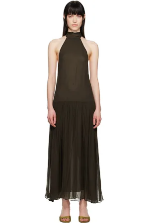 Bec & Bridge Brown Inka High Neck Maxi Dress