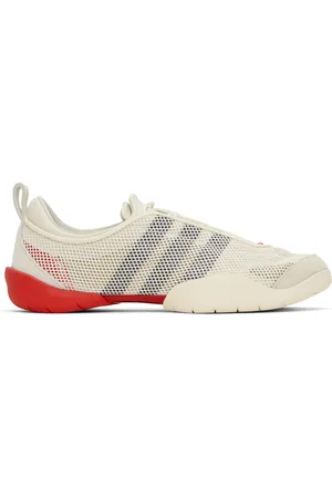Y-3 Off-White & Red Regu Crew Sneakers