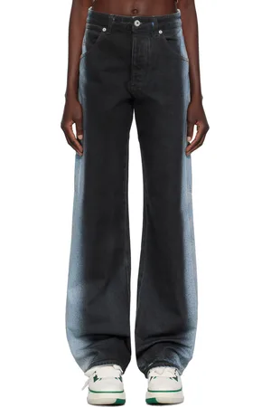 Heron Preston Black & Blue Gradient Jeans