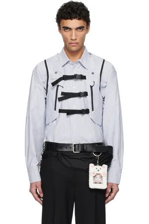 DOUBLET & White Trail Vest Stripe Shirt