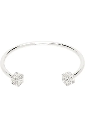 OFF-WHITE Silver Mini Dice Cuff Bracelet