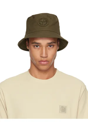 Stone Island Khaki Cotton Reps Bucket Hat