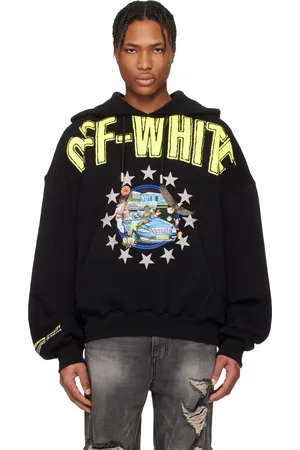 OFF-WHITE Black Fresco Star Hoodie