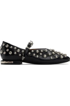 TOGA PULLA Black Polido Ballerina Flats