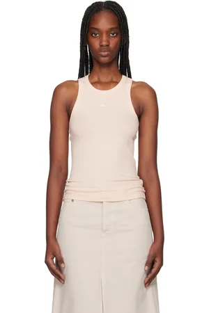 Maison Kitsuné Pink Baby Fox Patch Ribbed Tank Top