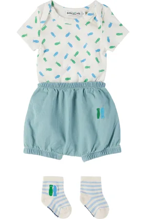 Bobo Choses Baby Off-White Lucky Fish Bodysuit Set