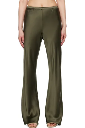 Silk Laundry Green Bias Cut Lounge Pants