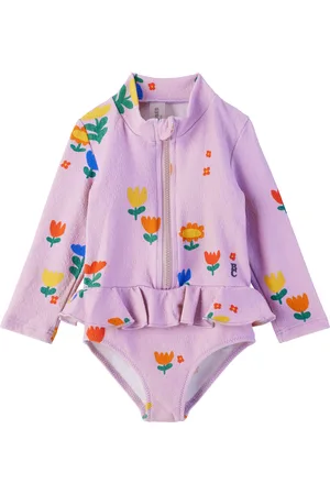 Bobo Choses Baby Purple Garden Party All Over Swimsuit