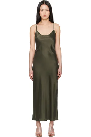 Silk Laundry Green 1996 Midi Dress