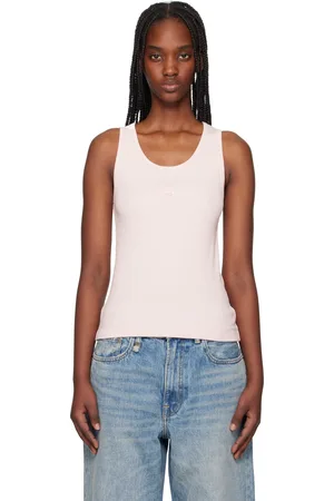 Maison Kitsuné Pink Baby Fox Patch Ribbed Tank Top