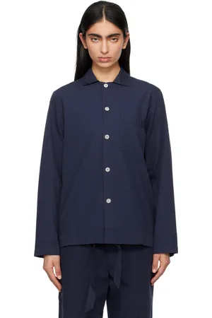 Tekla Poplin Long-Sleeved Pyjama Shirt