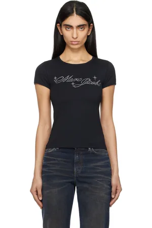 Marc Jacobs Black Charm Logo Shrunken T-shirt