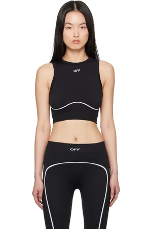 OFF-WHITE Black Stamp Seamless Sport Bra