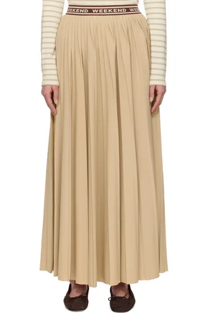 Max Mara Tan Bleu Maxi Skirt