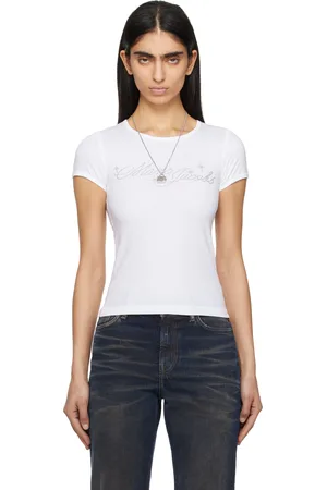 Marc Jacobs White Charm Logo Shrunken T-shirt