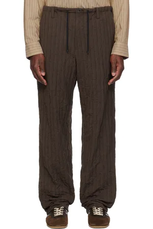 DRIES VAN NOTEN Brown Drawstring Trousers