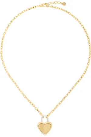Givenchy Gold Heart Lock Necklace