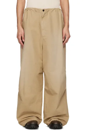 Hed Mayner Beige Drawstring Trousers