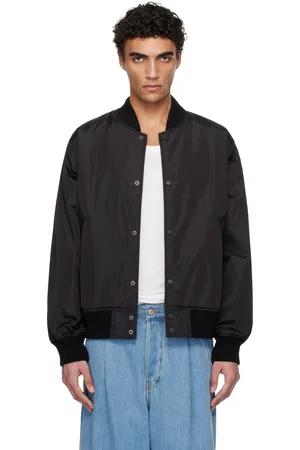 Reigning Champ Black Econyl Satin Nylon Stadium Bomber Jacket